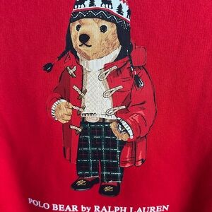 Polo by Ralph Lauren Kids Red Bear Long Sleeve Tee